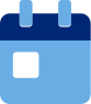 Blue icon of a calendar page