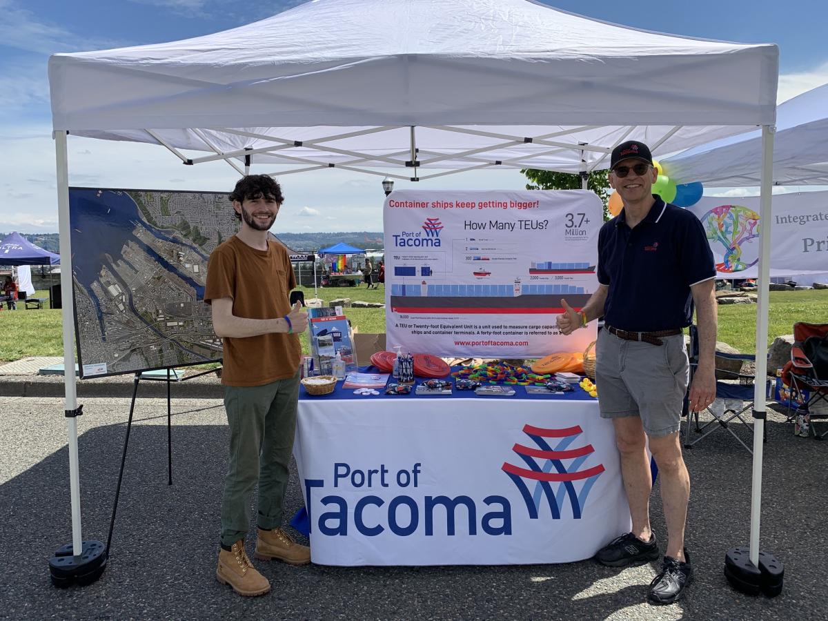 Port of Tacoma staff at the 2022 Tacoma Pride Fest.