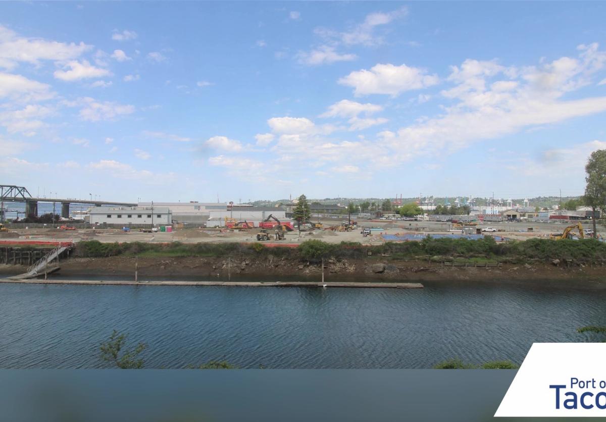 Timelapse photo from the Port Maritime Center construction